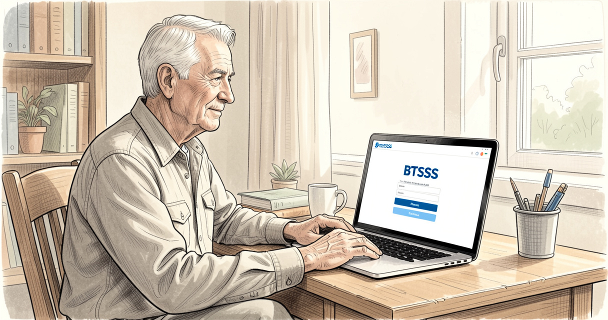 VA travel pay BTSSS online claim system login screen on laptop