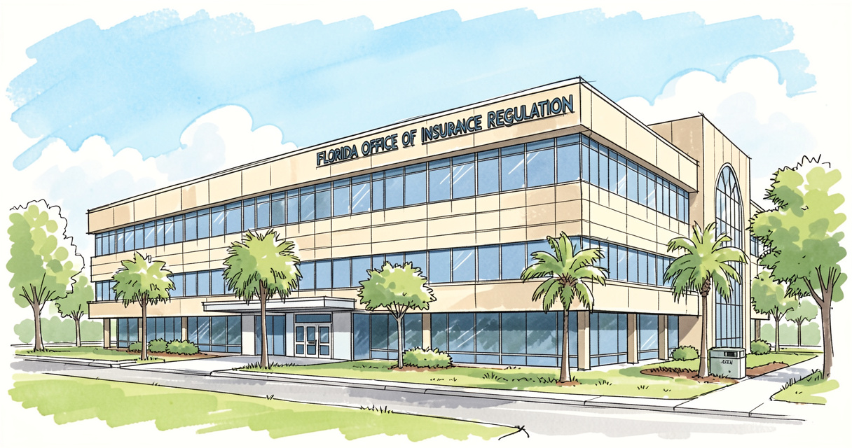 Florida Office of Insurance Regulation building in Tallahassee with official signage