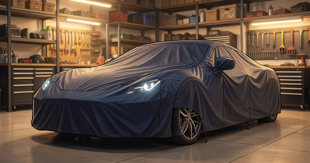 Supercar garée dans un garage à température contrôlée sous assurance pour voiture exotique
